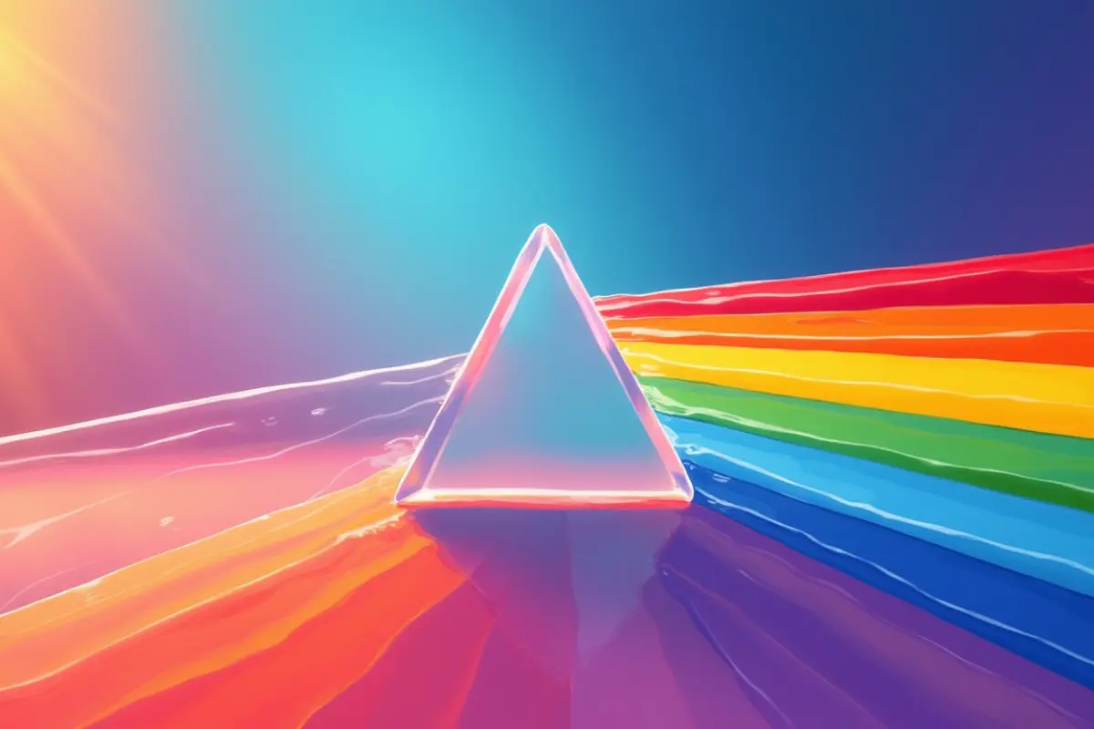 A glowing glass prism refracting a beam of light into a rainbow spectrum, symbolizing how to stabilize your internal rhythm and how to raise your vibration with a 60-second breath reset.